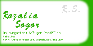 rozalia sogor business card